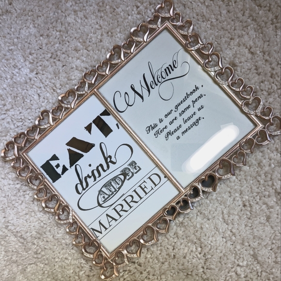 Open Hearts with Rhinestones Double Display Table Top Picture Frame - Picture 3 of 3